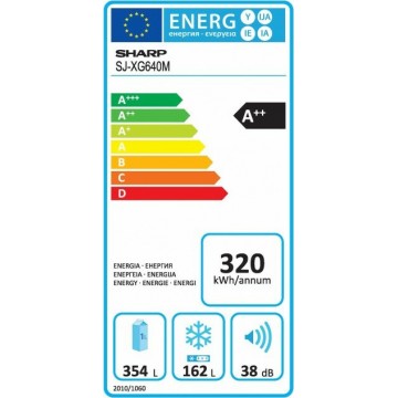 Sharp SJXG640MSL Ψυγείο Δίπορτο NoFrost Inox